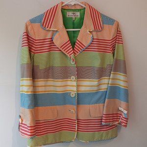 Andrea Becker Spring Stripe Cotton Jacket 8